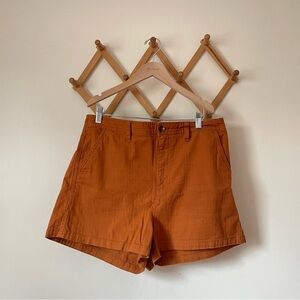 Madewell High Rise Rust Shorts